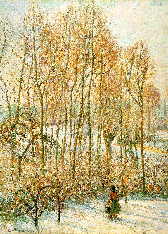 Morning Sunlight on the Snow, Eragny sur Epte, Camille Pissaro